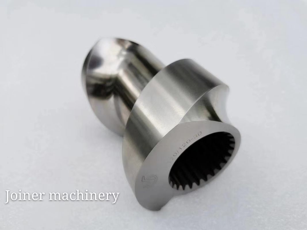 যমজ স্ক্রু এক্সট্রুডার পার্টস 41CrAlMo7/38CrMoAla সঠিক এক্সট্রুশন নিয়ন্ত্রণ এবং আউটপুট জন্য ব্যাসার্ধ 15.6-400 মিমি