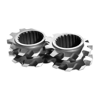 57.6 মিমি Dia TEM48SS কনিডিং ব্লক, টুইন স্ক্রু এক্সট্রুডার উপাদান কাস্টম ডিজাইন